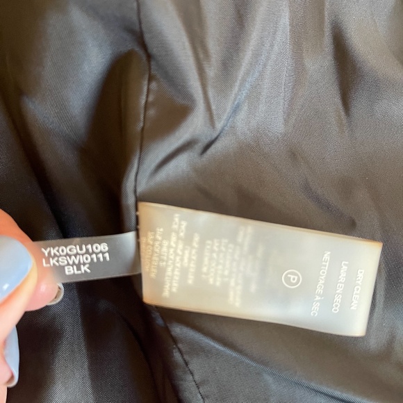 Karl Lagerfeld NWOT Vegan Blazer / Jacket with Faux leather Trim - Picture 10 of 11